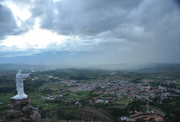 O mirante de Villa de Leyva, na Colômbia
